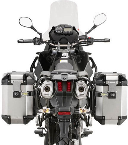 Givi Trekker Outback Aluminium Monokey Motorcycle Hard Side Case Right 37lt in Silver Colour GIVOBKBAG07