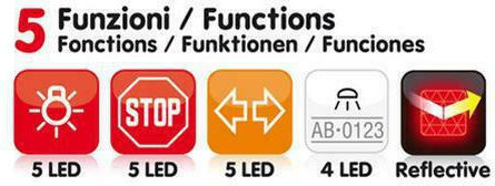 Lampa LED Car Towing & Trailer Light Waterproof Full-Led with Screws 12V 1pc