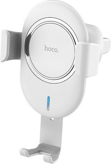 Hoco CW17 Sage Car Mobile Mount with Adjustable Hooks and Wireless Charging White