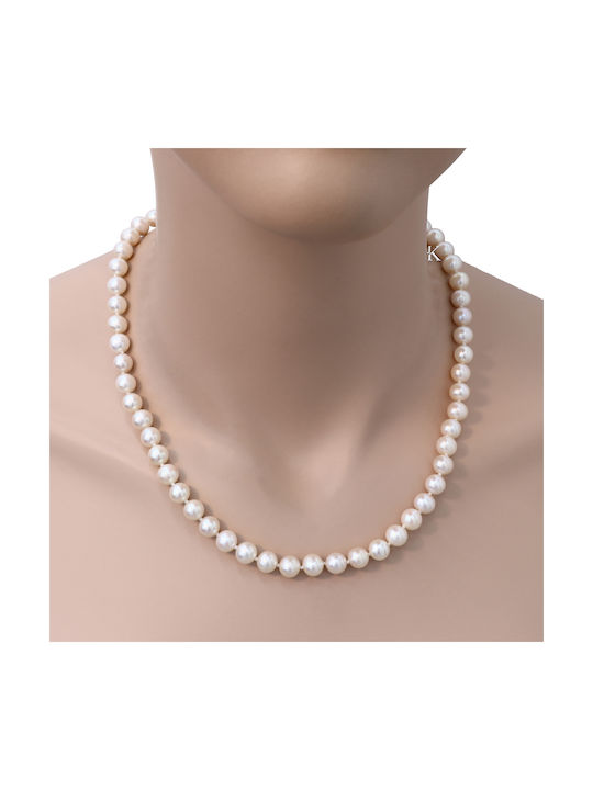 Pearl Necklace with Pearl Clasp (P-25315)