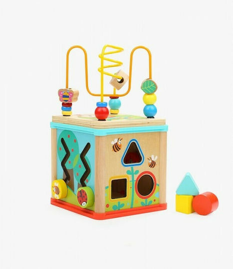 Top Bright Jucărie de Sortare a Formelor Center Cube din Lemn pentru 12++ Luni