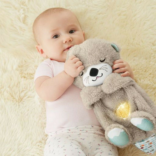 Fisher Price Sleep Toy Otter with Breathing Movement made of Fabric with Music for 0++ Months