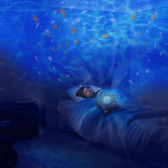 Pabobo Παιχνίδι Ύπνου Star Projector Calm Ocean από Ύφασμα με Φως και Ήχους για Νεογέννητα