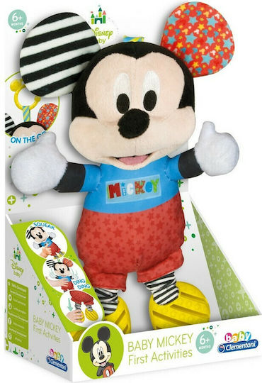 Baby Clementoni Animal Mickey made of Fabric with Light and Sounds for 0++ Months