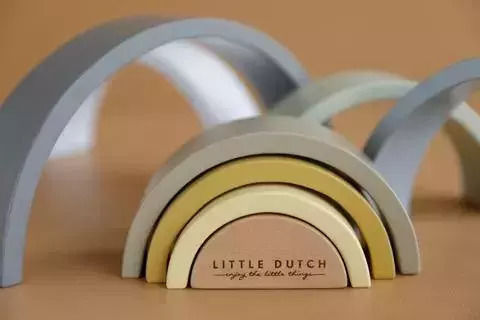 Little Dutch Παιχνίδι Στοίβαξης Rainbow από Ξύλο για 12+ Μηνών