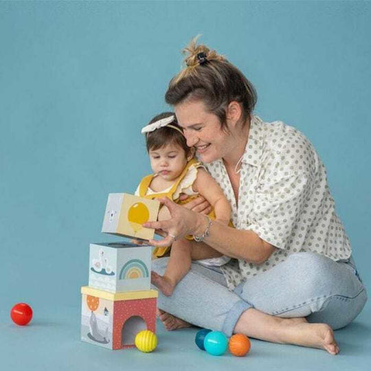Taf Toys Играчка за подреждане North Pole Ball Drop Stacker за 12++ месеца