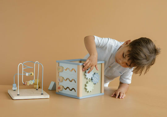 Little Dutch Shape Sorting Toy Activity Cube Ocean made of Wood with Music for 18++ Months