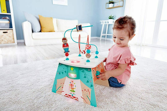 Hape Activity Cube Activity Cube Light-Up Circus made of Wood with Lights for 18++ Months