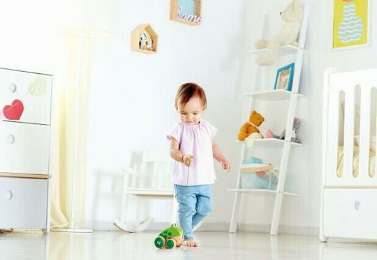 Hape Pull-Along Toy Walk-A-Long Frog made of Wood with Sounds for 12++ Months