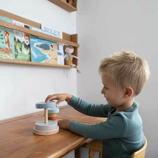 Little Dutch Stacking Toy Stacking Rings Pure & Nature made of Wood for 12++ Months