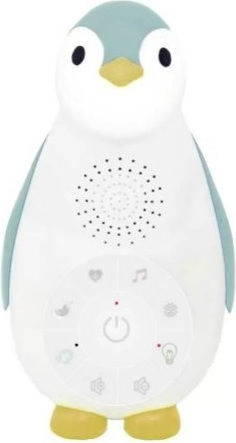 Zazu Zoe Sleep Penguin White Sounds Bluetooth Night Light Blue Rechargeable
