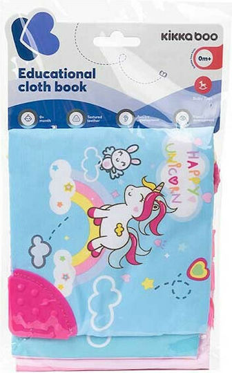 Kikka Boo Βιβλίο Δραστηριοτήτων Εκπαιδευτικό Happy Unicorn από Ύφασμα με Ήχους για Νεογέννητα