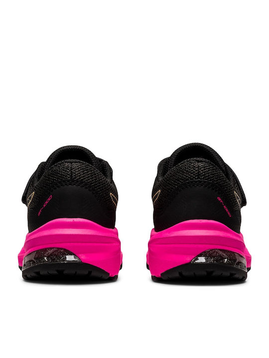 GT-1000 11 PS Kids Sports Shoes Running with Hoop & Loop Closure Black
