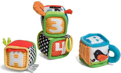 Infantino Activity Cube Discover & Play Soft Blocks made of Fabric with Sounds for 0++ Months