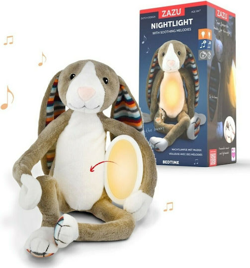 Zazu Sleep Toy Bo Bunny made of Fabric with White Noise and Light for 0++ Months