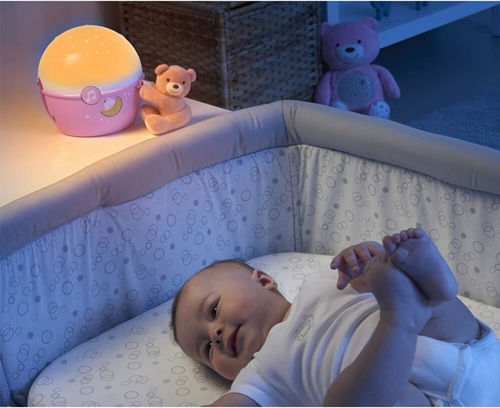 Chicco Παιχνίδι Ύπνου Next2 Stars με Μουσική και Φως για Νεογέννητα Ροζ
