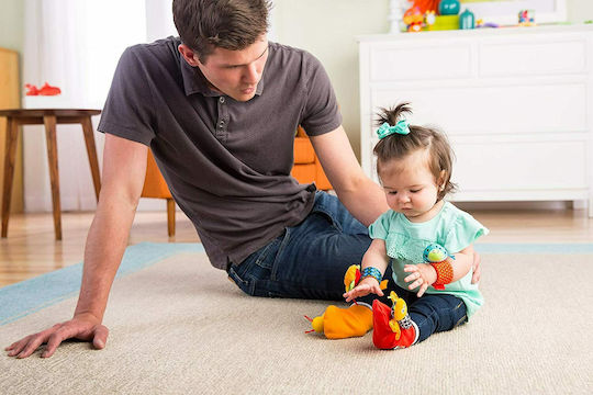 Lamaze Βρεφικό Παιχνίδι Gardenbug Foot Finder & Wrist Rattle Set από Ύφασμα με Ήχους για Νεογέννητα