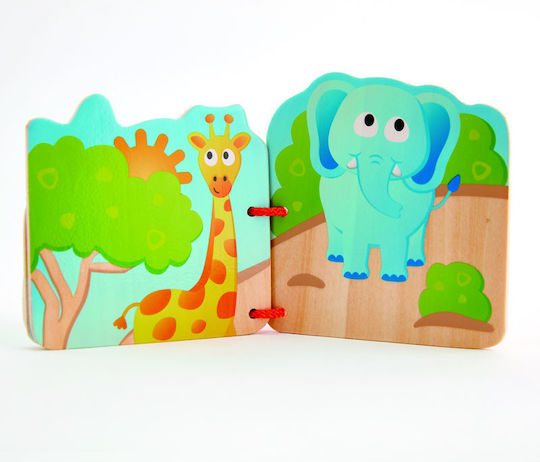 Hape Βιβλίο Δραστηριοτήτων Baby's Wild Animal Book από Ξύλο για 10+ Μηνών