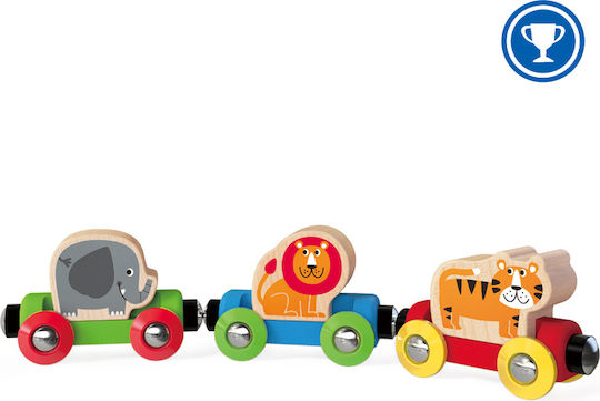 Hape Animal Railway Train Jungle Journey made of Wood for 18++