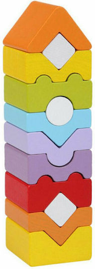 Cubika Stacking Toy Tower With Changing Positions made of Wood for 18++ Months