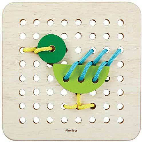 Plan Toys Lacing Toy Board With Laces made of Wood for 36++ Months