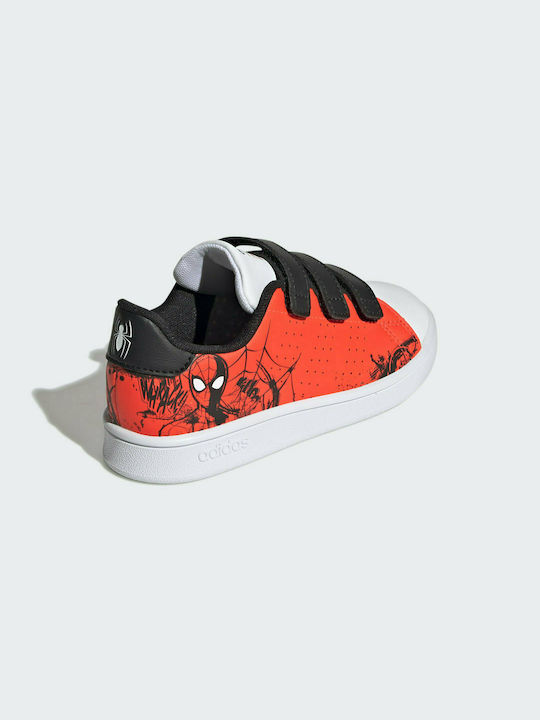 Adidas Παιδικά Sneakers x Marvel Spider-Man Advantage με Σκρατς Vivid Red / Core Black / Cloud White