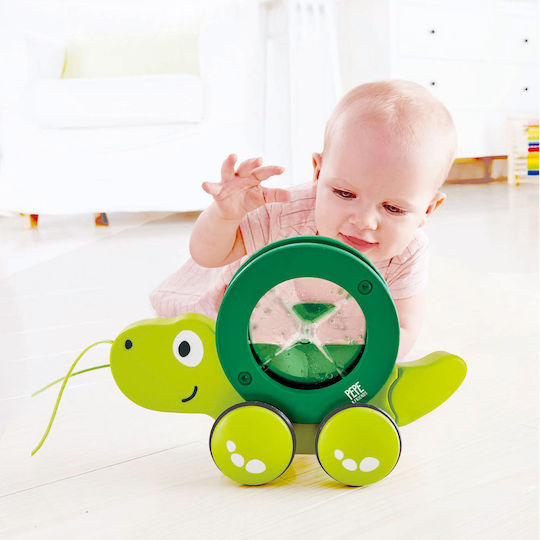Hape Jucărie de Tras Push & Pull Țestoasă Glisantă Tito din Lemn pentru 10++ Luni (Diverse modele) 1 buc