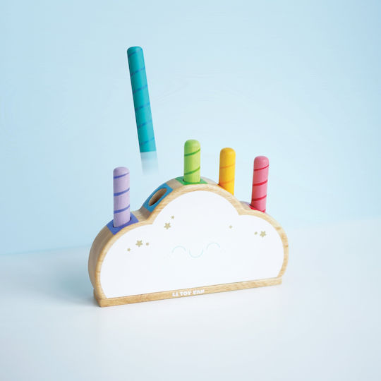 Le Toy Van Stacking Toy Rainbow Cloud made of Wood for 36++ Months