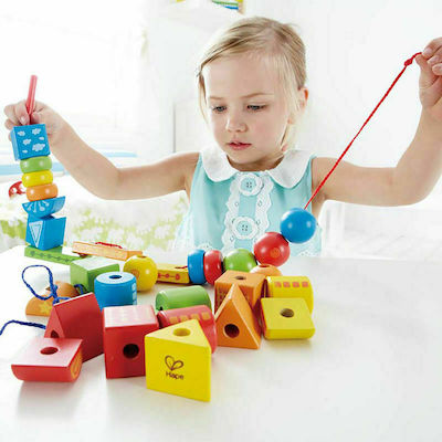 Hape Lacing Toy Early Explorer Σχήματα με Κορδόνι made of Wood for 36++ Months