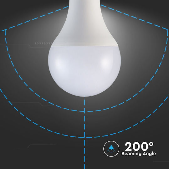 V-TAC VT-298 Bec LED 18W 140mm pentru Soclu E27 și Formă A80 Alb cald 2000lm