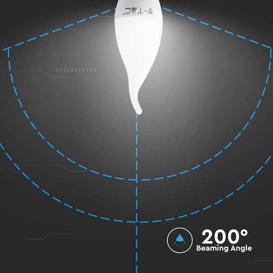 V-TAC VT-258 Λάμπα LED 5.5W για Ντουί E14 Φυσικό Λευκό 470lm
