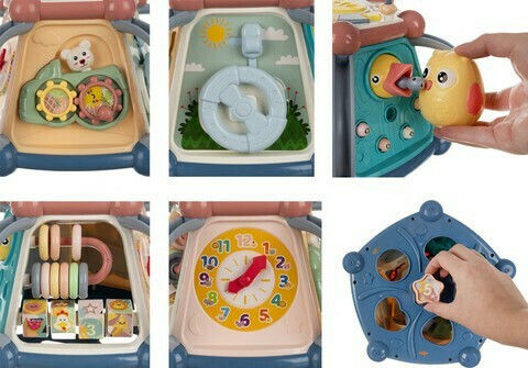 Kruzzel Cub de Activități Cub educativ 8 în 1 cu lumină pentru 36++ Luni