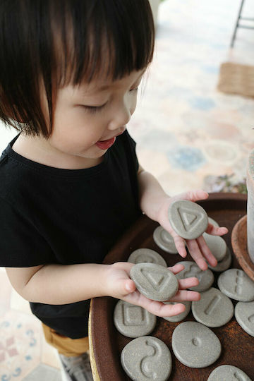 Plan Toys Baby Toy Touch Pebbles made of Wood for 24++ Months