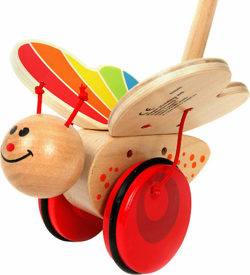 Hape Pull-Along Toy Push Butterfly made of Wood for 12++ Months