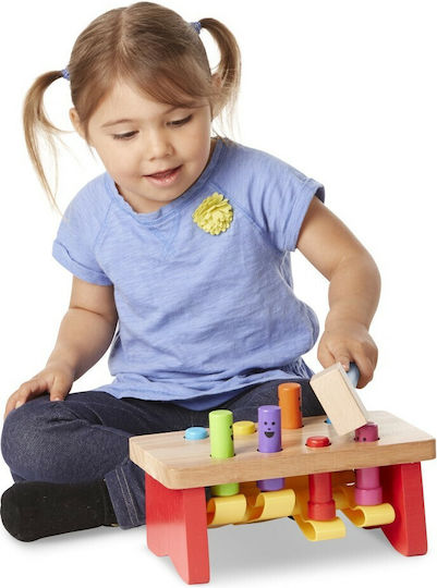 Melissa & Doug Hammer Toy Deluxe Pounding Bench made of Wood for 24++ Months
