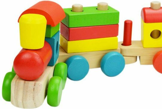 Jumini Shape Sorting Toy Train made of Wood for 12++ Months