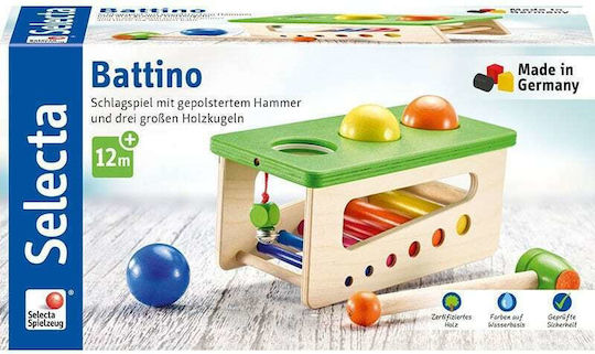 Selecta Hammer Toy Bench With Hammer made of Wood for 12++ Months