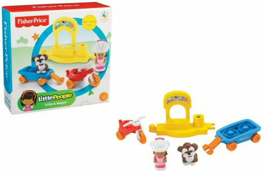 Fisher Price Όχημα Little People Ποδήλατο με Καρότσι για 12+ Μηνών