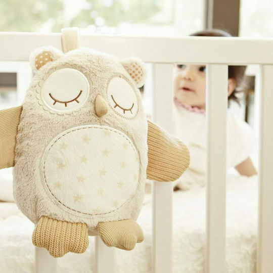 Cloud b Nighty Night Owl Baby-Schlaftröster aus Stoff mit weißen Klängen für Neugeborene