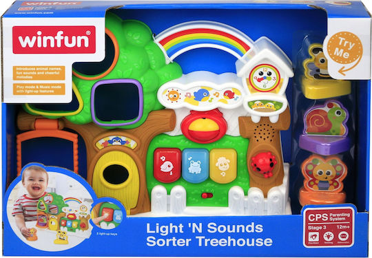 MG Toys Παιχνίδι Στοίβαξης Sorter Treehouse με Φως και Ήχους για 12+ Μηνών