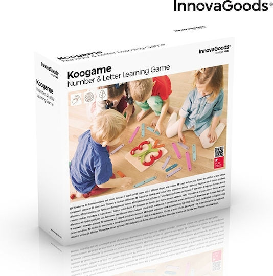 InnovaGoods Βρεφικό Παιχνίδι Παιχνίδι Εκμάθησης Αριθμών και Γραμμάτων Koogame από Ξύλο για 36+ Μηνών