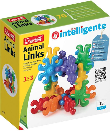Quercetti Βρεφικό Παιχνίδι Animal Links για 12+ Μηνών