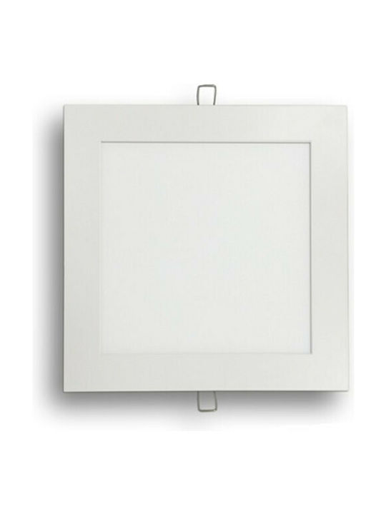 V-TAC Square Metallic Recessed Spot with Integrated LED and Warm White Light White 12x12cm. 1pcs