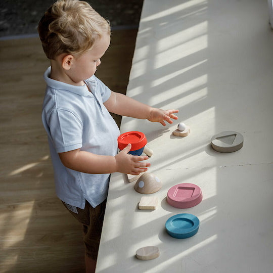 Plan Toys Играчка за подреждане Ракета за сортиране от дърво за 18++ месеца