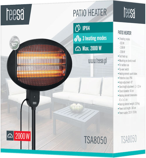 Teesa Electric Stove Quartz with Power 2kW