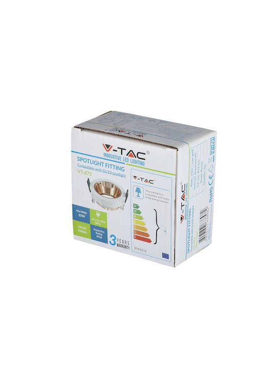 V-TAC Round Metallic Frame for Spot GU10 Copper 7.2x7.2cm. 1pcs