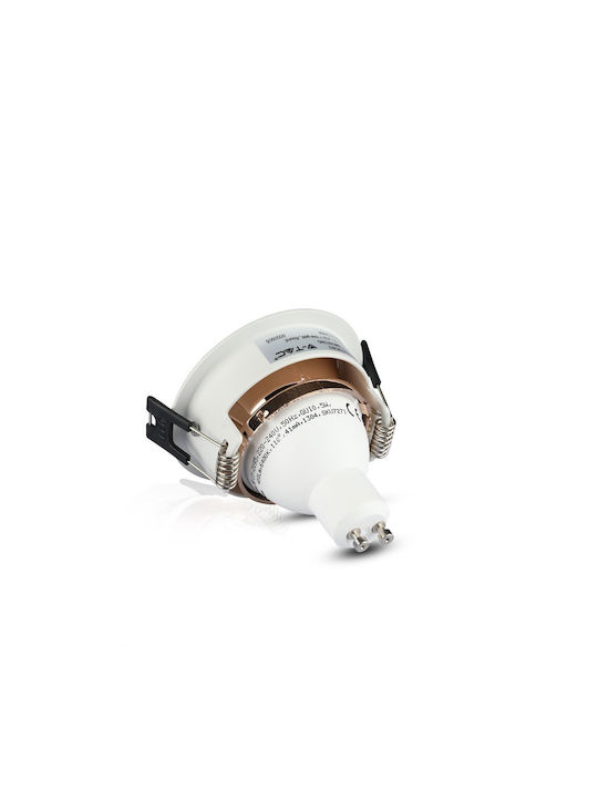 V-TAC Round Metallic Frame for Spot GU10 Copper 7.2x7.2cm. 1pcs