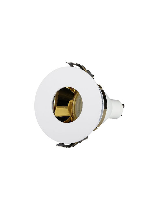 V-TAC Round Metallic Recessed Spot with Socket GU10 Gold 8x8cm. 1pcs