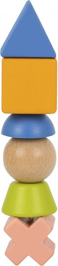 Tooky Toys Stacking Toy Stacking Game with Shapes & Cards made of Wood for 36++ Months