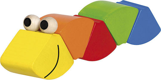Selecta Animal Educational Game Worm made of Wood for 18++ Months